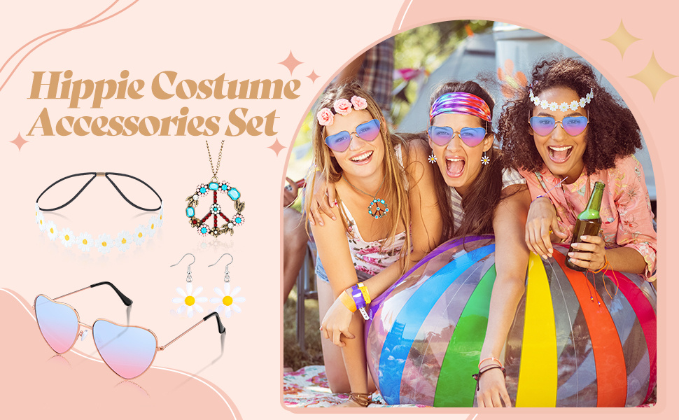 Hippie Costume Women Accessories 60s 70s Vintage Accessory - Temu