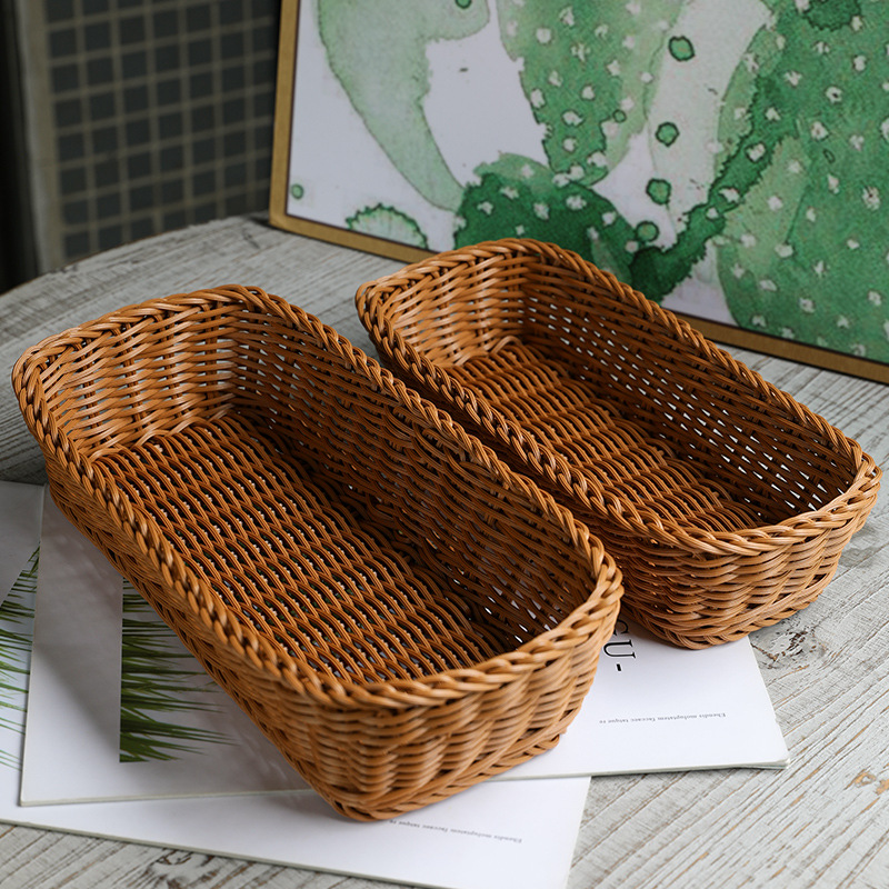 2pcs Woven Small Bamboo Baskets Storage Box For Desktop Sundries, Snack  Organization And Bedroom Decoration
