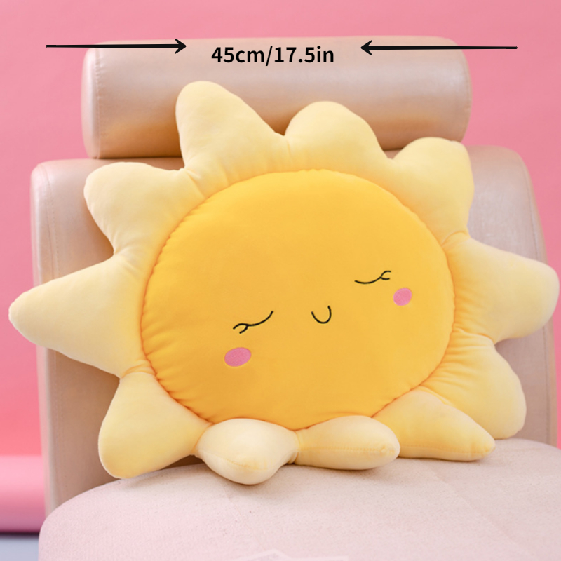 Lovely Stuffed Throw Pillow Doll Cute Cartoon Expression Cloud Soft Pillow Plush Toys Home Decoration Birthday Gifts, Size: 45 cm, Blue