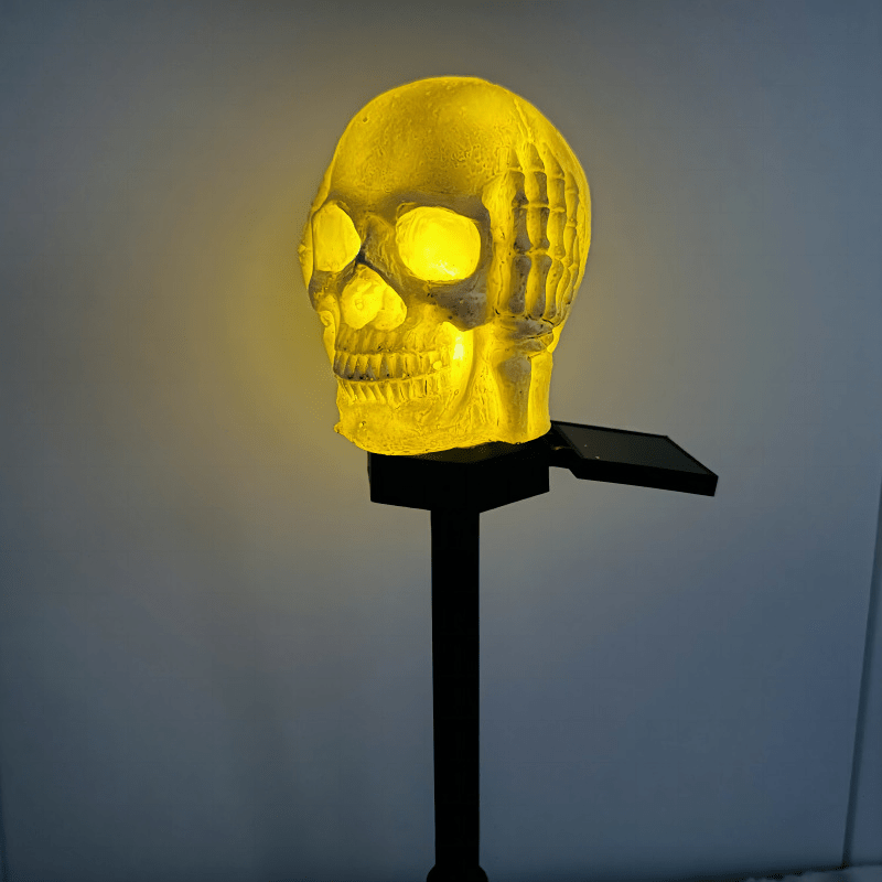 2 Luces Solares Caminos Calavera Halloween Cabezas Calavera - Temu