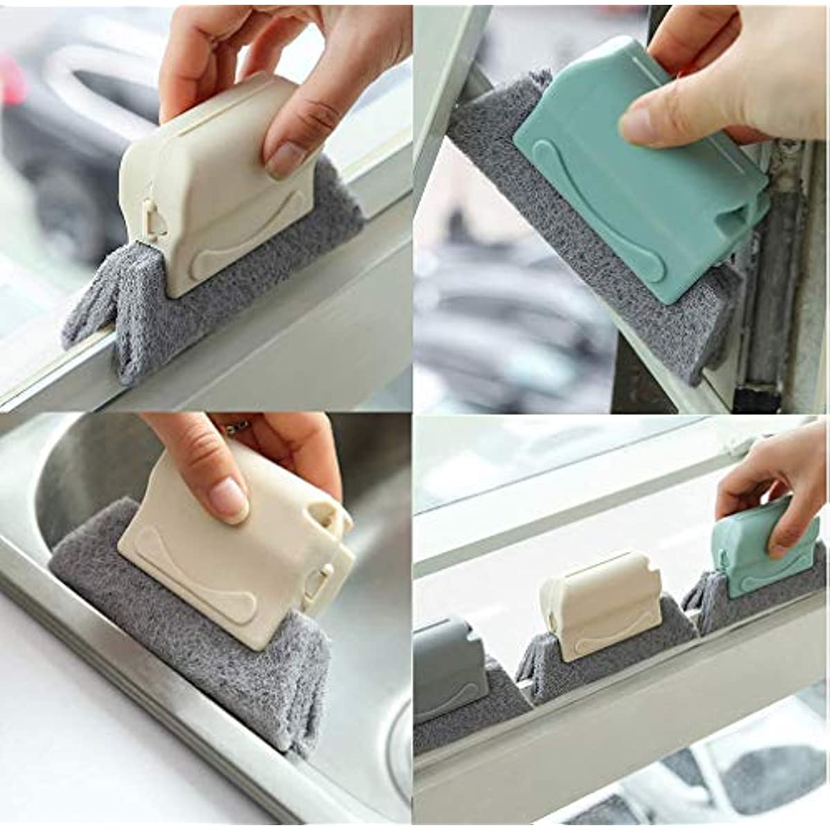 2 in 1 Window Groove Cleaning Brush Door Groove Cleaning Cloth Sliding Door  Track Cleaning Tools Hand-held Windowsill Gap Brush - AliExpress