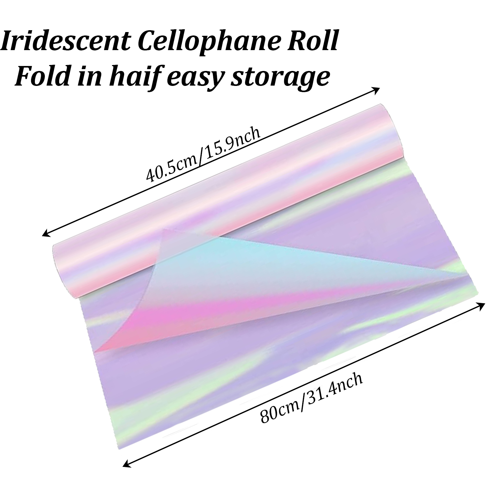 Purple Wrapping Paper Roll Holographic Iridescent Wrapping Paper