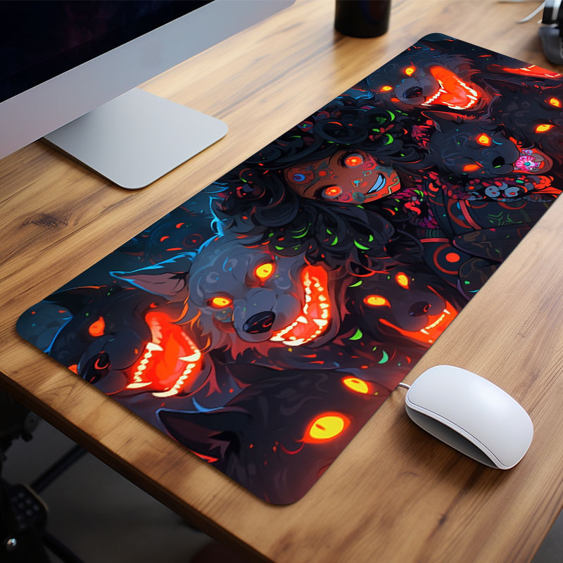 Halloween Purple Skull Flower Gaming Mousepad Computer Hd - Temu Italy