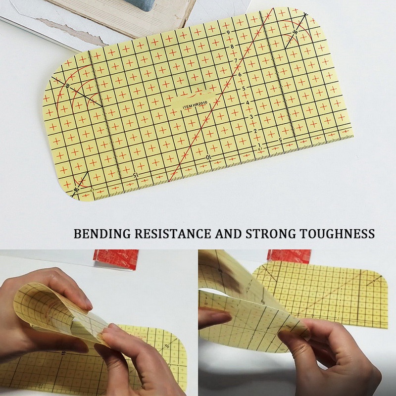 1PC/3PCS Sew Hot Hem Ruler for Quilting and Sewing -Non-Slip Hot