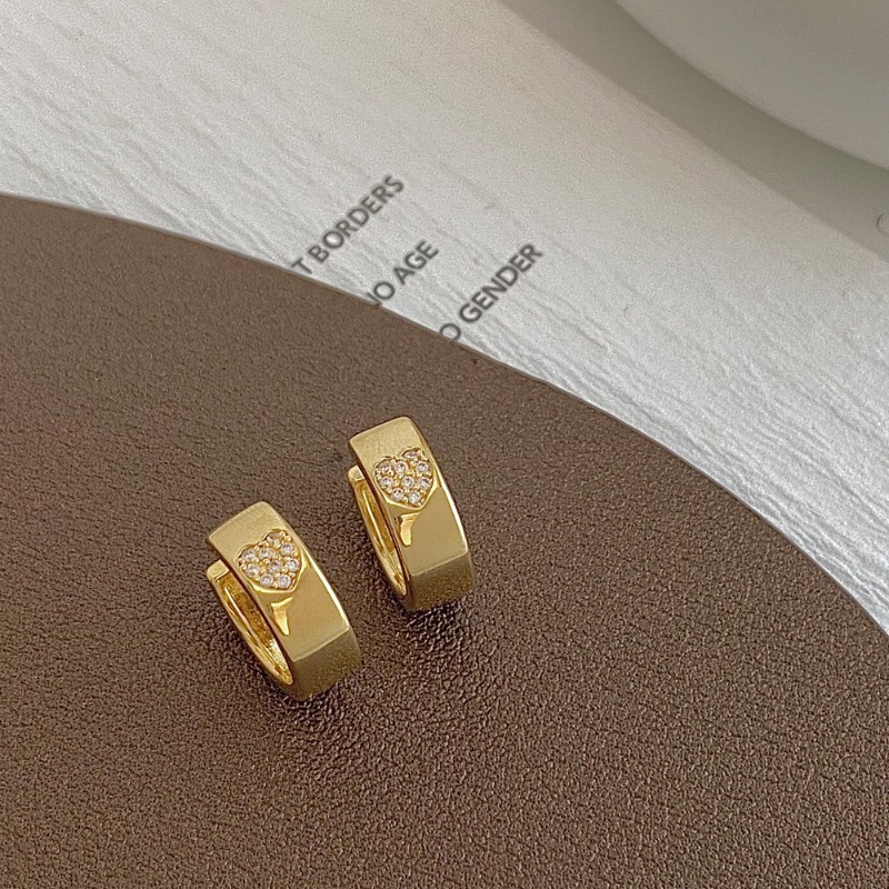 Heart Studded CZ Earrings - Perfect Gift for Any Occasion