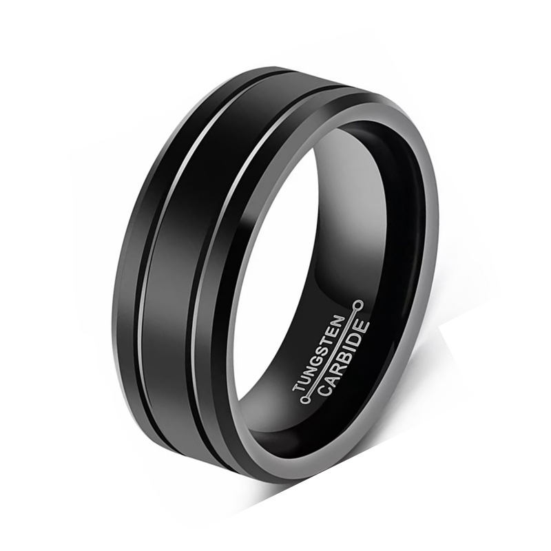 Fashion Black Titanium Steel Ring Hand Jewelry, Exquisite Men's