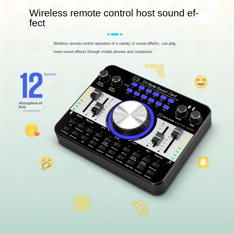 Bluetooth Mix Audio Live Sound Card - Live Online Live Video