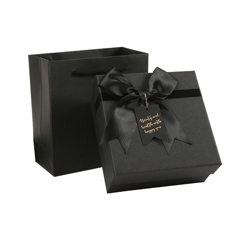 Boîte cadeau D'anniversaire Bowknot Noir Personnalisé Saint - Temu Belgium