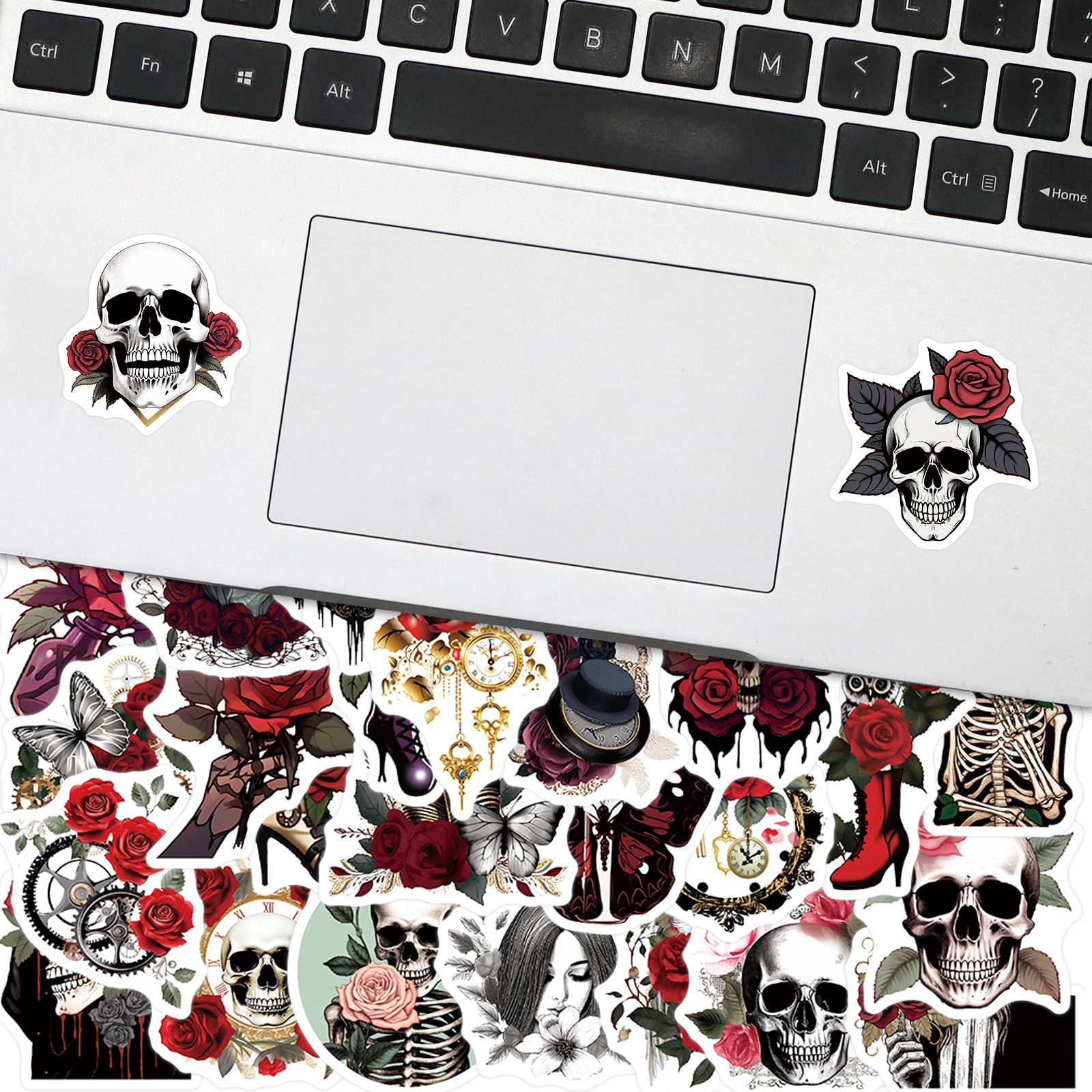 Goth Stickers Scrapbooking, Skull Stickers Notebook
