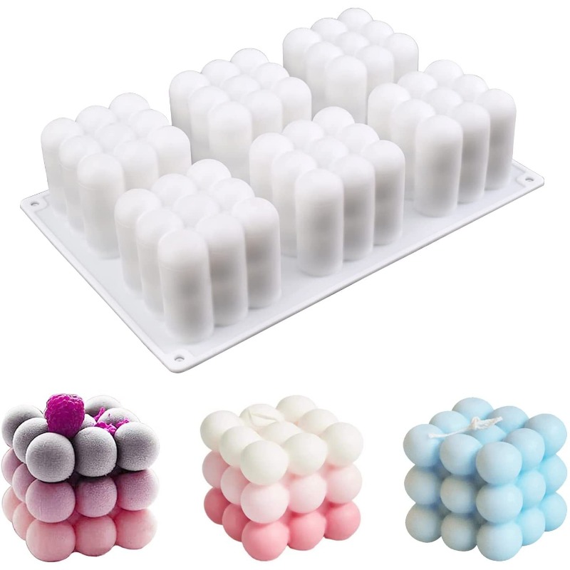 Silicone 3d Ice Cream Ball Shape Molds Cookie Pastry Mold Soap Candle Clay  Mold