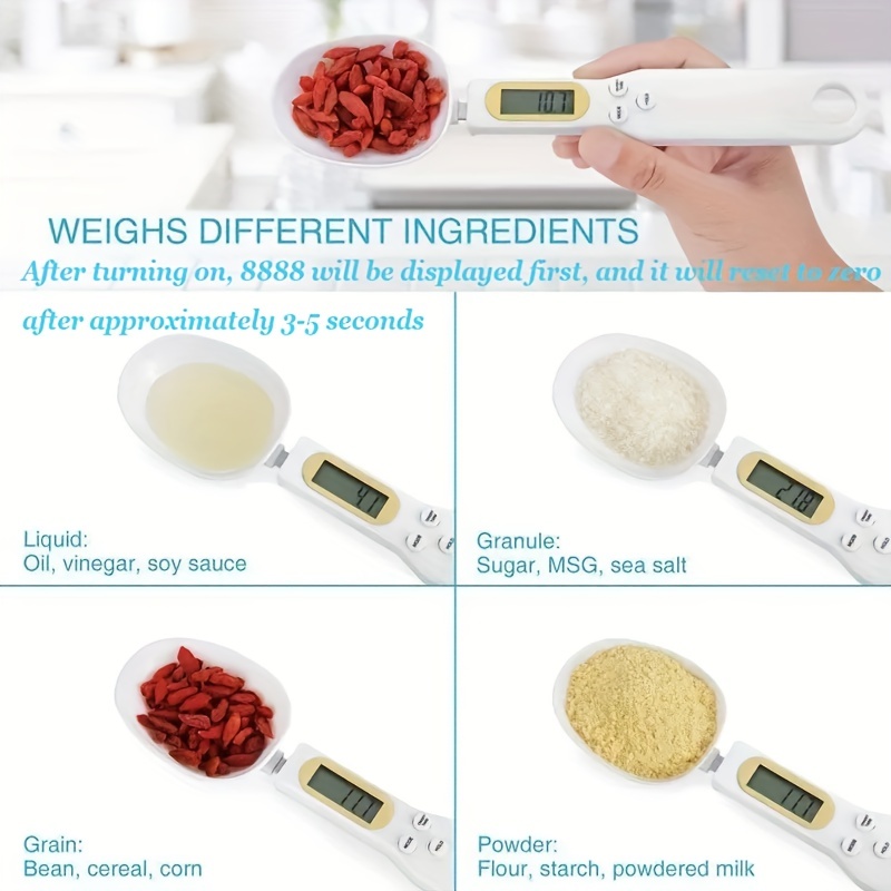 1g White Plastic Measuring Spoon Gram Scoop Food Baking Medicine Powder  Medical