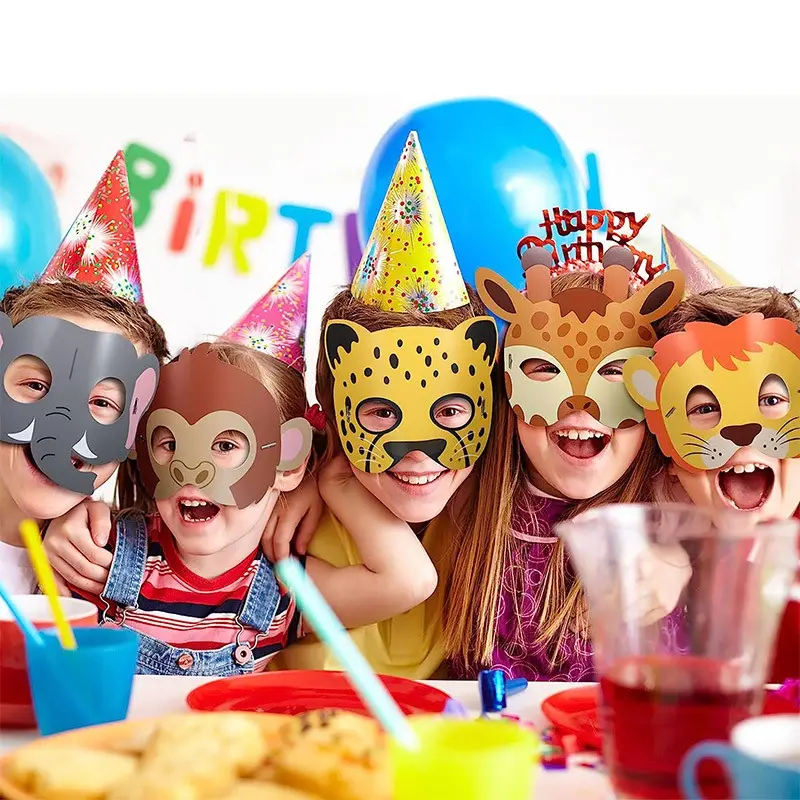 15 Pièces, Masques D'animaux Pour Déguisement D'anniversaire Sur