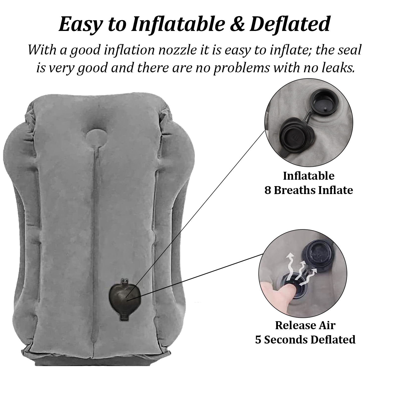 Inflatable Travel Pillow,Multifunction Travel Neck Pillow for Airplane to  Avoid Neck and Shoulder Pain,Support Head,Neck,Used for Sleeping Rest