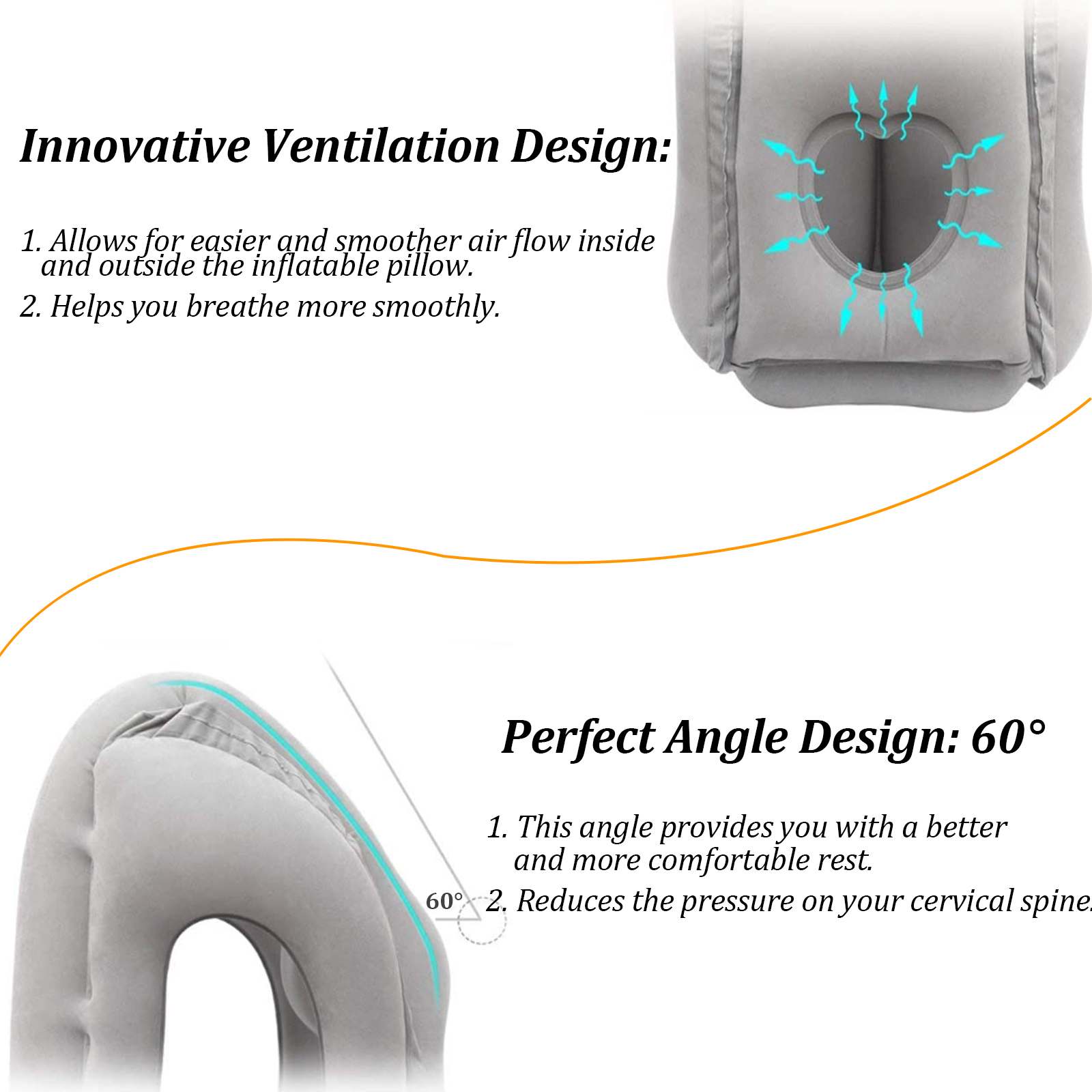 Inflatable Travel Pillow, Multifunction Travel Neck Pillow For Airplane To  Avoid Neck And Shoulder Pain, Support Head, Neck - Temu