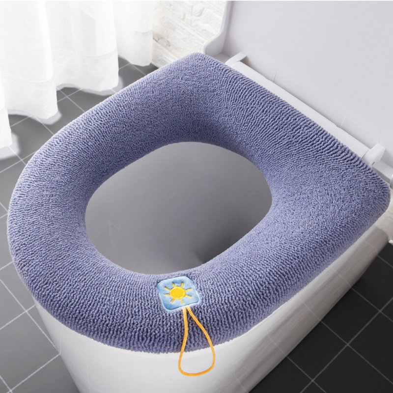 Thick Toilet Seat Cushion Knitted Washable Cover