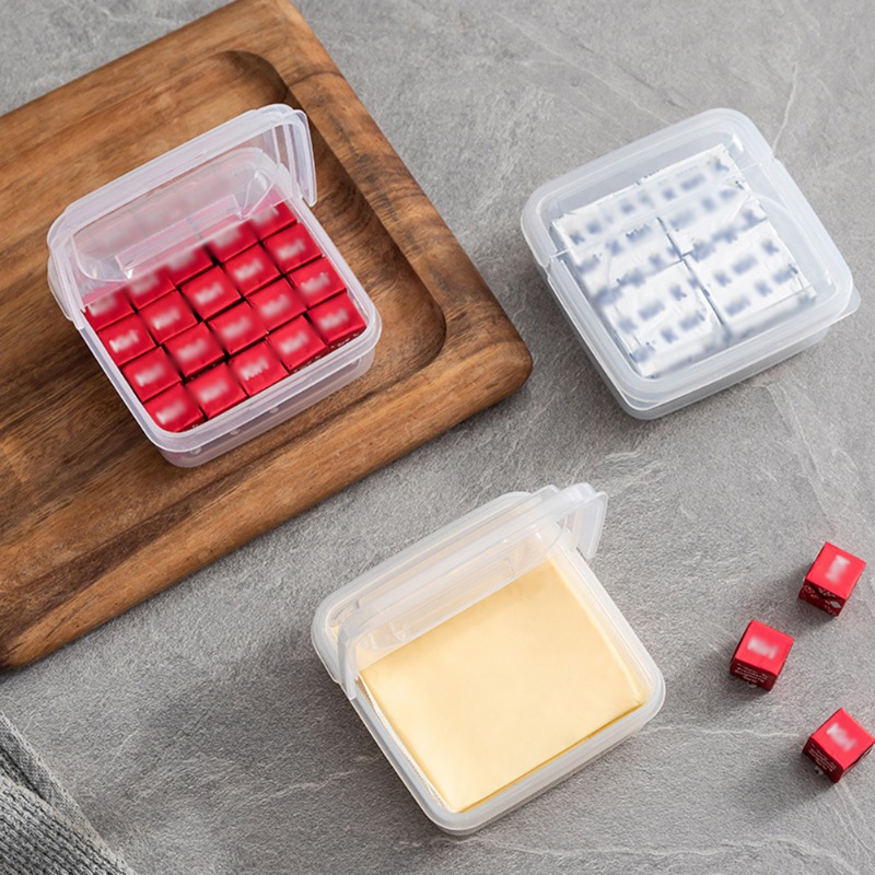 Butter Cheese Airtight Plastic Storage Box With Latch - Temu