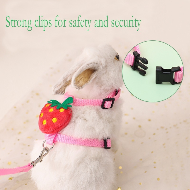 Windfall Bunny Rabbit Harness with Stretchy Leash Cute Adjustable