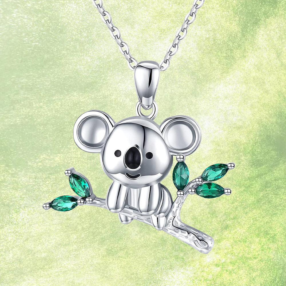 Trendy Cute Cartoon Koala Pendant Bff Necklace - Temu