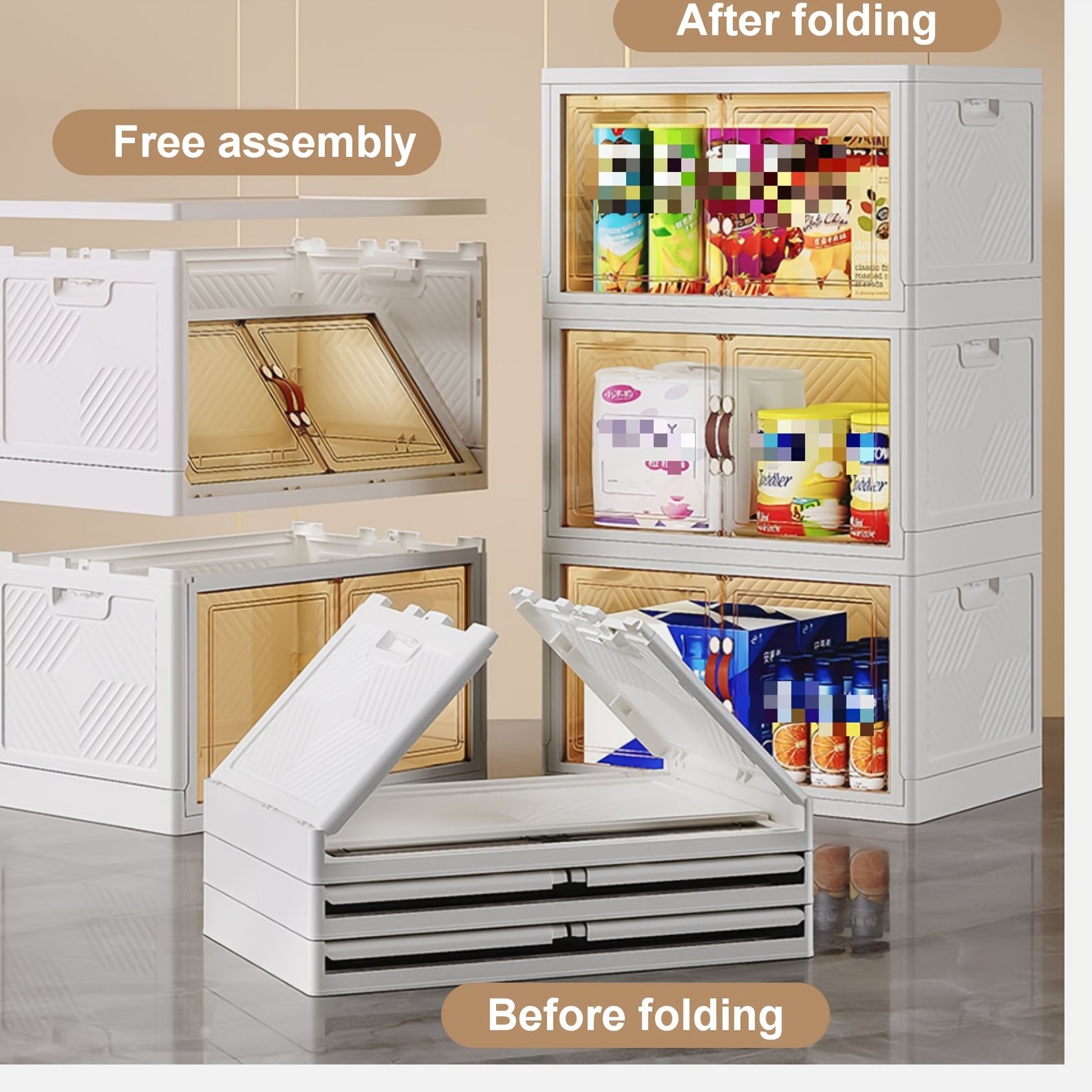 Folding Storage Box Storage Cabinet Storage Cabinet - Temu