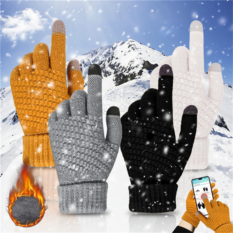 Gants de Ski pour homme et femme, équipement chauffant d'extérieur, pour  faire du vélo, pour écran tactile, thermique, épais, hiver - AliExpress