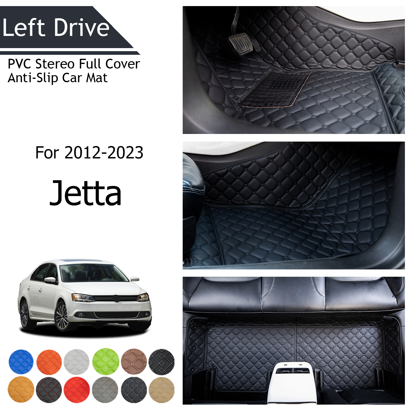 2019-2023 Volkswagen Jetta Rubber Floor Mats, Free Shipping