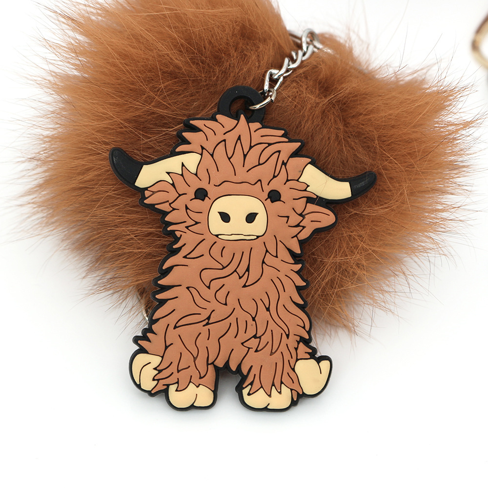 Acrylic Cartoon Highland Cattle Keychain Pendant Bag Purse Accessories For  Girls Women - Temu
