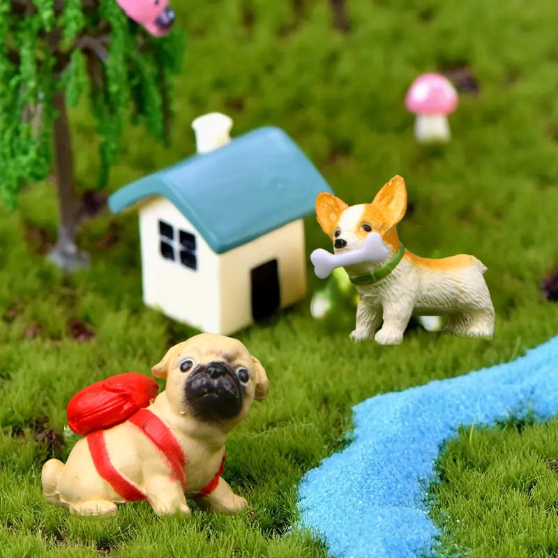 Fairy Garden Miniature Dog House, Dollhouse Dog House, Fairy