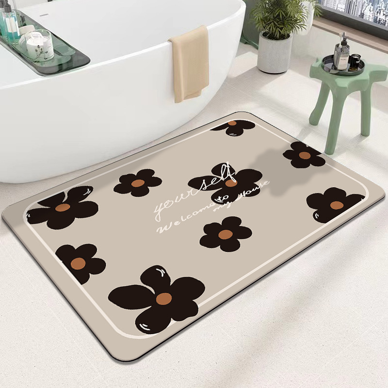 Diatom Mud Kitchen Drain Mat, Countertop Absorbent Table Mat, Household  Fresh Small Flowers Cup Dish Drying Mat, Non-slip Anti-fouling Dining Table  Mat, Suitable For Kitchen Bar Countertop Finishing, Kitchen Tools, Back To