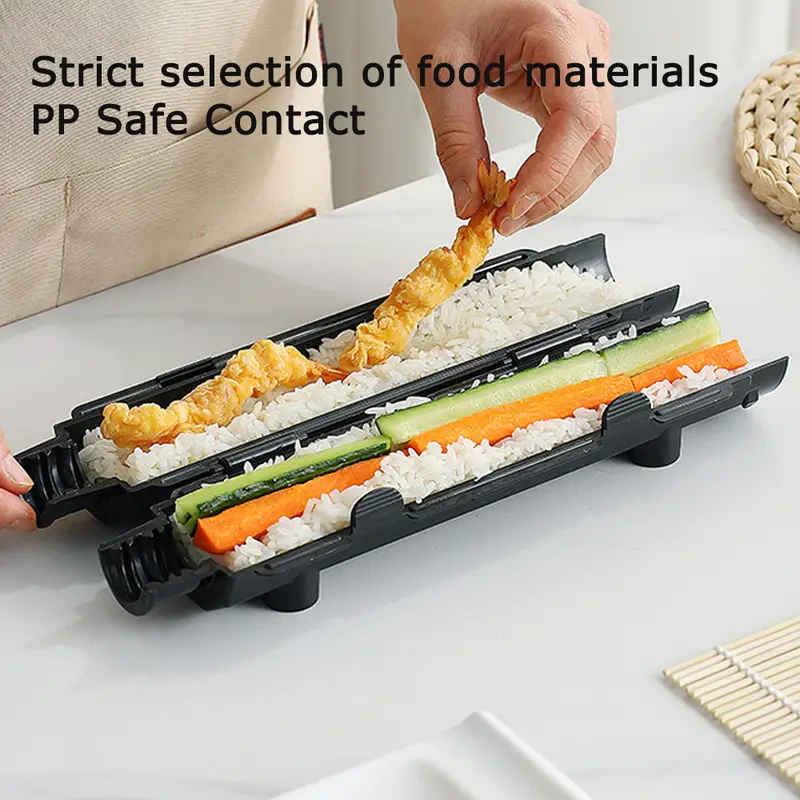 Quick Diy Sushi Maker Set Machine Rice Mold Roller Kit Vegetable Meat  Rolling