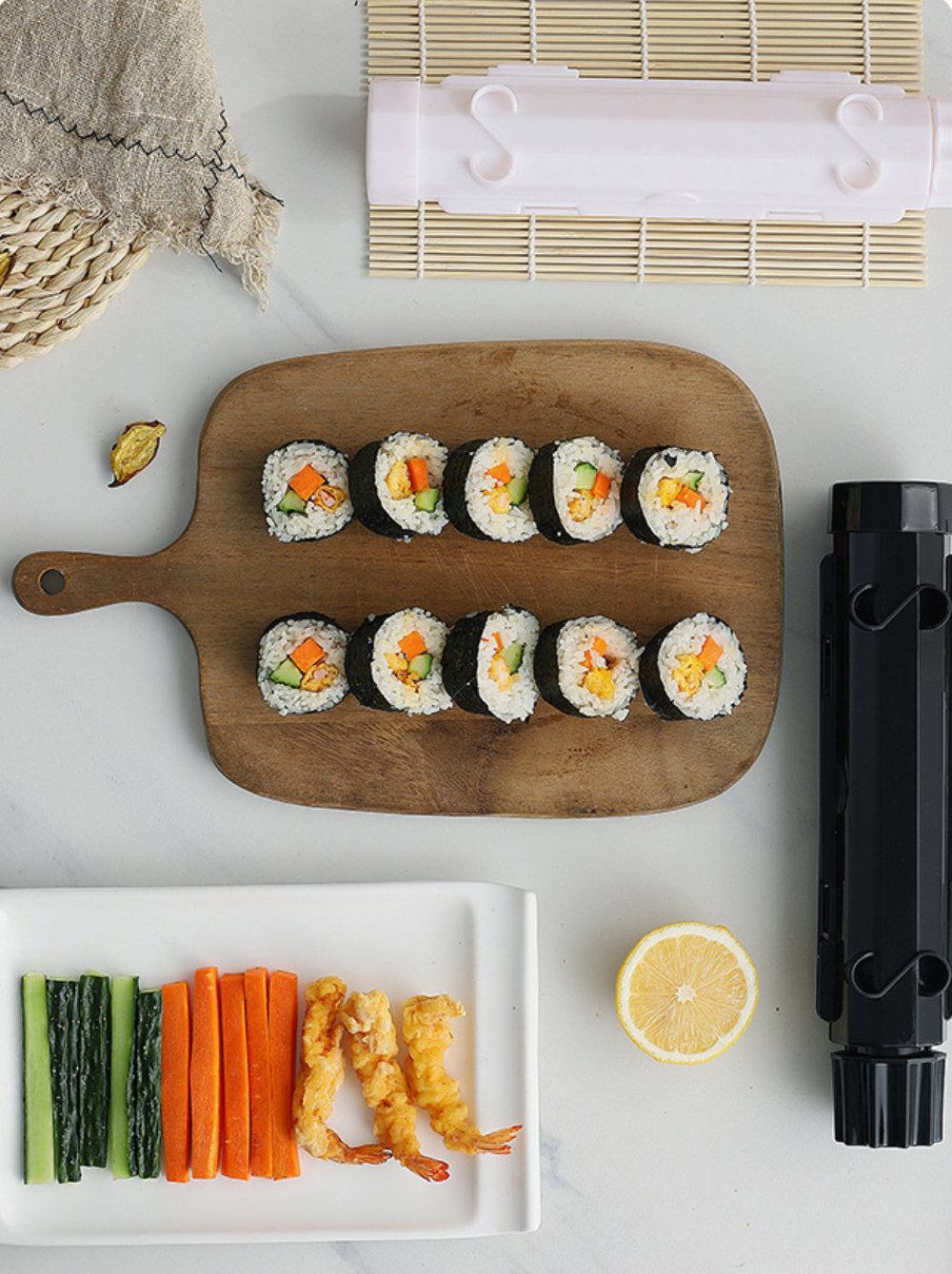 Sushi Bazooka Sushi Roller Mold Vegetable Meat Rolling Tool - Temu