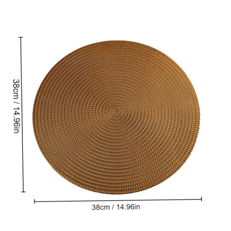 38cm Round PVC Placemat Kitchen Dining Tablemats Steak Placemats