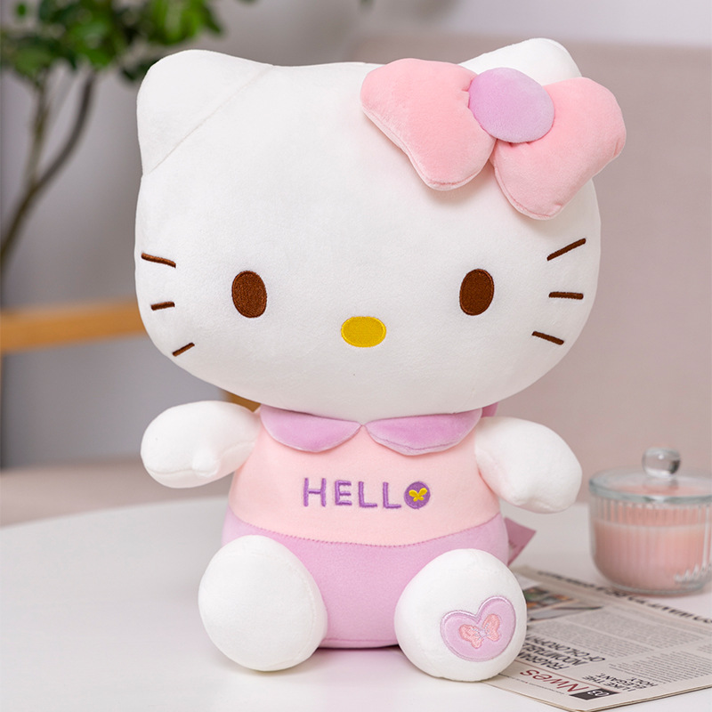 Hello Kitty - Peluche de peluche (9,8 pulgadas, 9.8 in), color melocotón