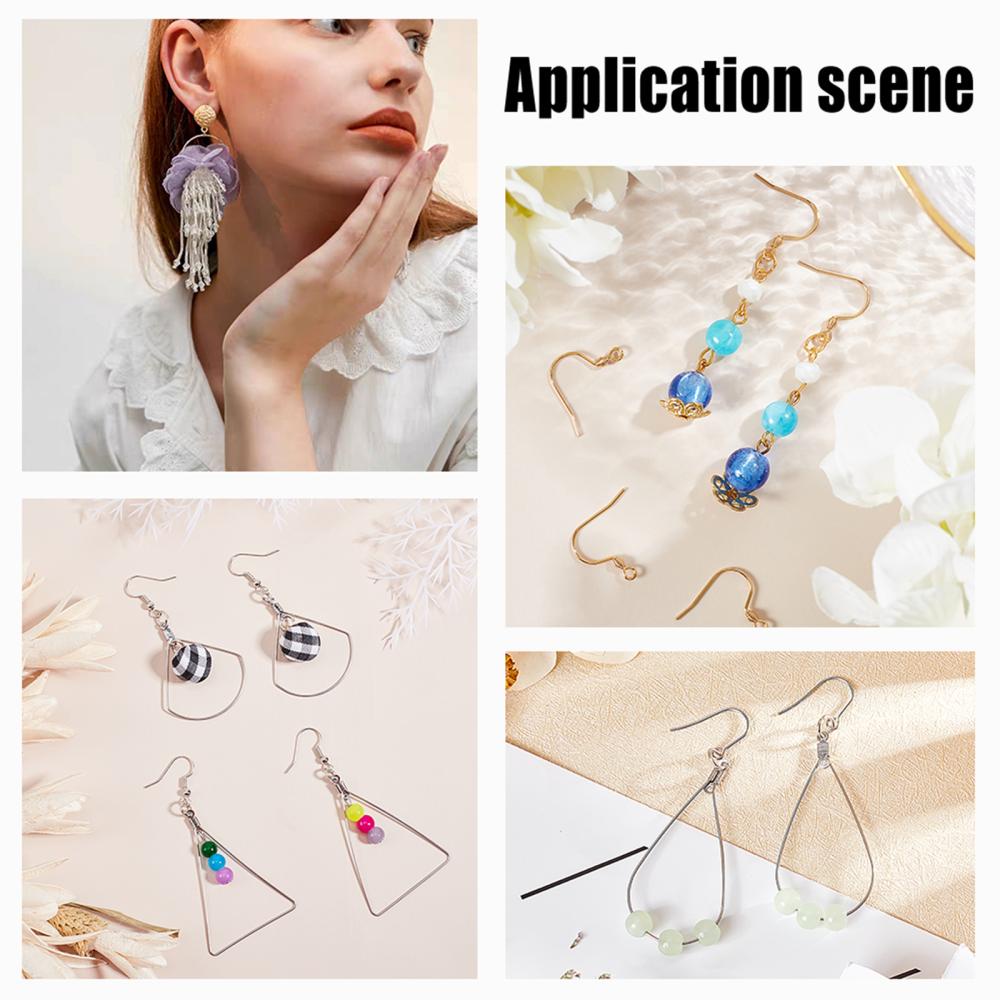 100pcs Earring Beading Hoops for Jewelry Making,50Pcs Round Earrings Findings Hoops 50pcs Triangle Earring Beading Hoops for DIY Craft Jewelry