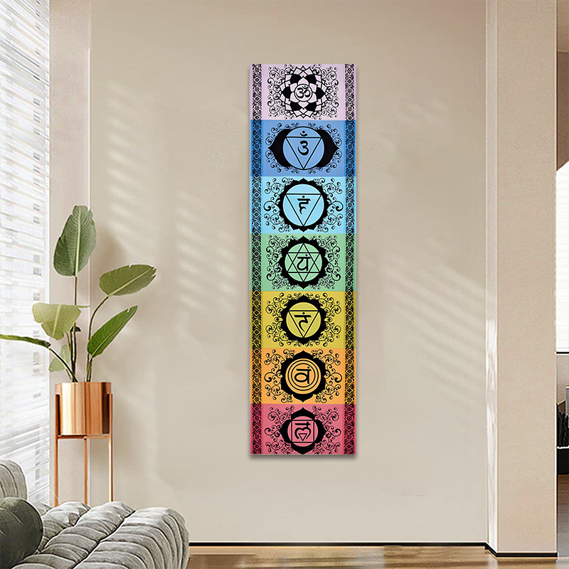Trippy Seven Chakra Mandala Tapestry For Yoga Meditation And - Temu Canada