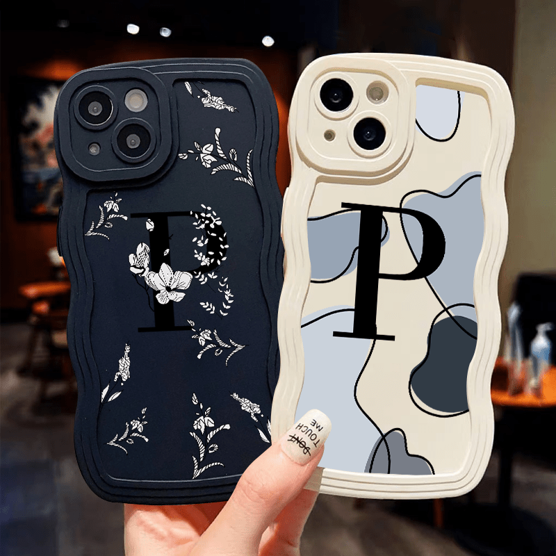 P Letters Printed Phone Case For Iphone 14 13 12 11 Xs Xr X 7 8 6s Mini  Plus Pro Max Se,gift For Easter Day,birthday, Girlfriend, Boyfriend, Friend  Or Yourself - Temu