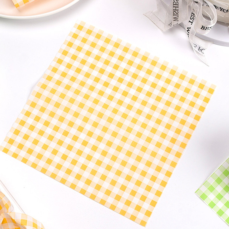 Plaid Pattern Wax Paper Sheets Grease Resistant Food - Temu