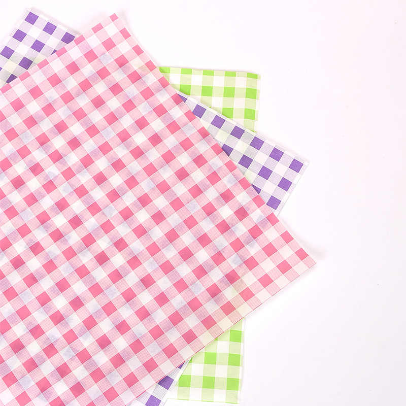 Plaid Print Wax Paper Sheets Grease Resistant Food Wrapping - Temu