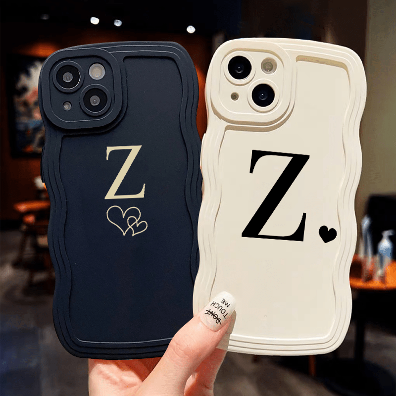 

2pcs Heart & Letter Z Graphic Luxury Phone Case For Iphone 11 14 13 12 Pro Max Xr Xs 7 8 Plus Cls Car Shockproof Cases Fall Bumper Back Soft Matte Lens Protection Cover Pattern Cases