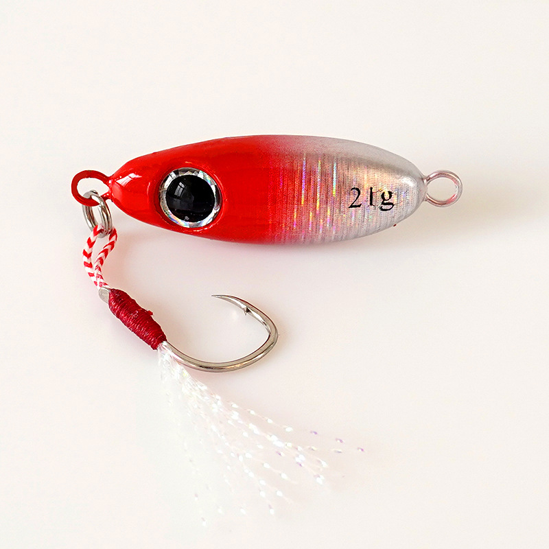 Fishing Lures - Tsurinoya 81mm 45g With3D Eyes Lead Metal Fish Jigging  Spoon Leurre Peche Fishing Tackle Sea Boat Fishing Jig Lure Wobbler (Red  Head): Buy Online at Best Price in UAE 