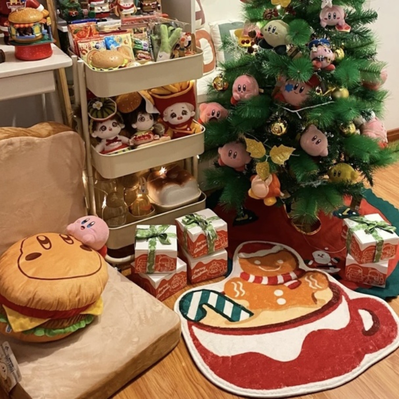 Gingerbread Man Rug Christmas Decor Non-slip Washable Floor Mat