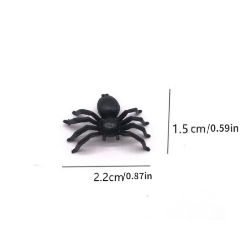 Plastic Black Spider Simulation Mini Spider Halloween - Temu