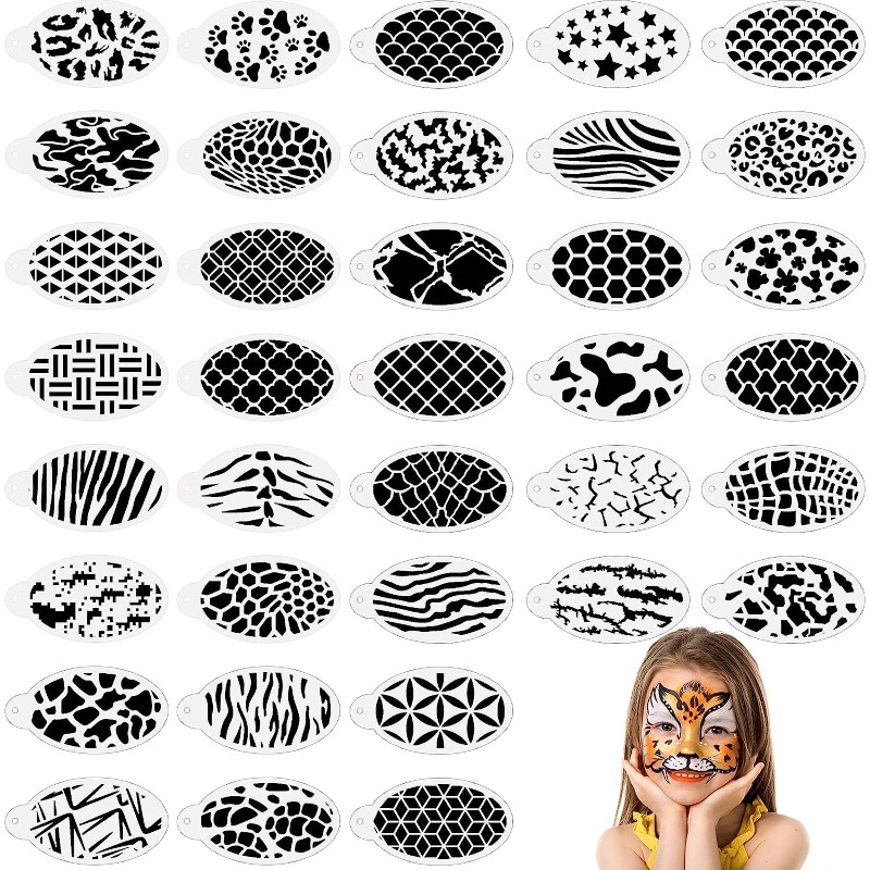 Face Paint Stencils Makeup Temporary Tracing Body Painting Temu