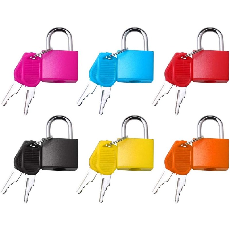 

6pcs Luggage Locks With Keys, Locker Lock Small Luggage Padlocks, Suitcase Locks Metal Keyed Padlock For School Gym