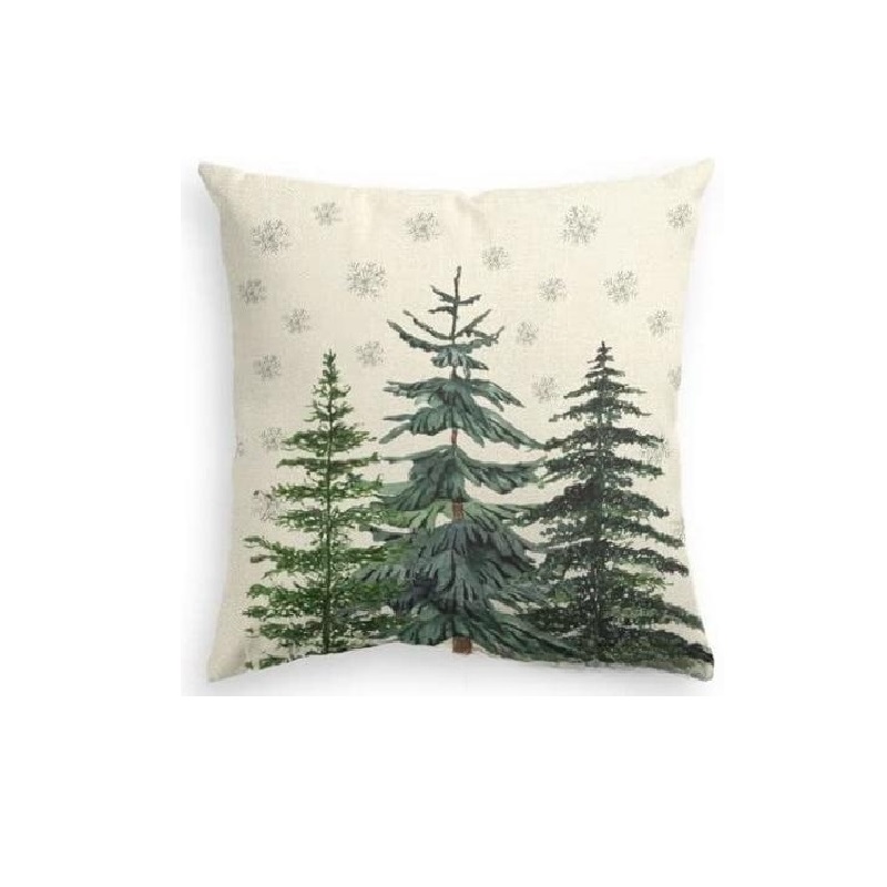 Festive Christmas Pine Spruce Square Pillow Cover Decorative - Temu