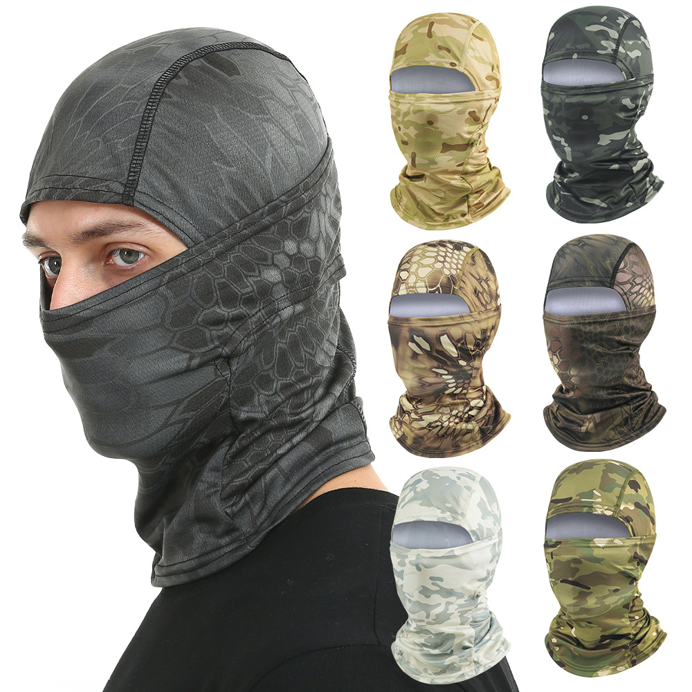 Outdoor Full Face Mask Breathable Quick Drying Sunscreen Camouflage  Balaclava Scarf For Fishing Riding