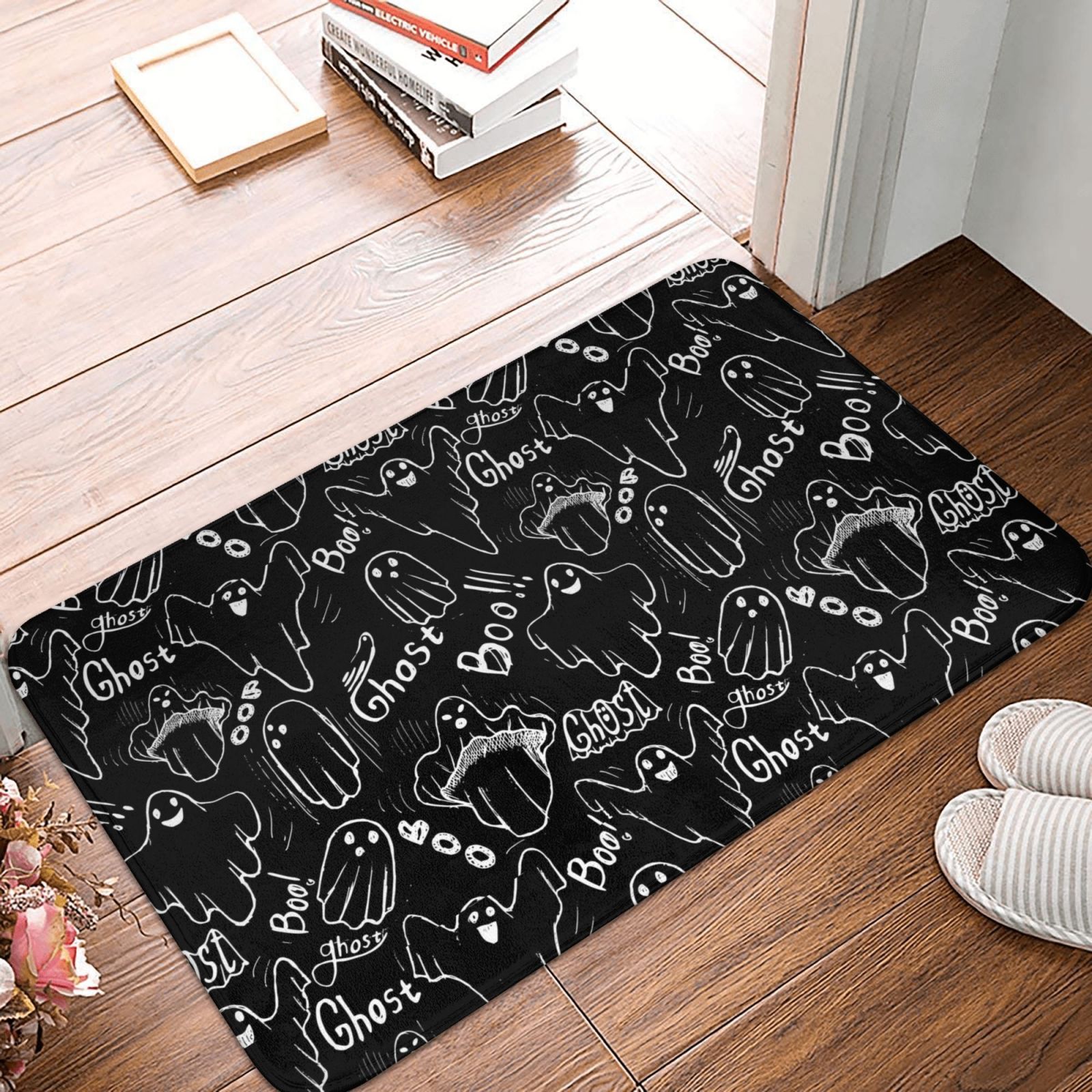 Halloween Spiderweb Pattern Floor Mat Soft And Comfortable - Temu