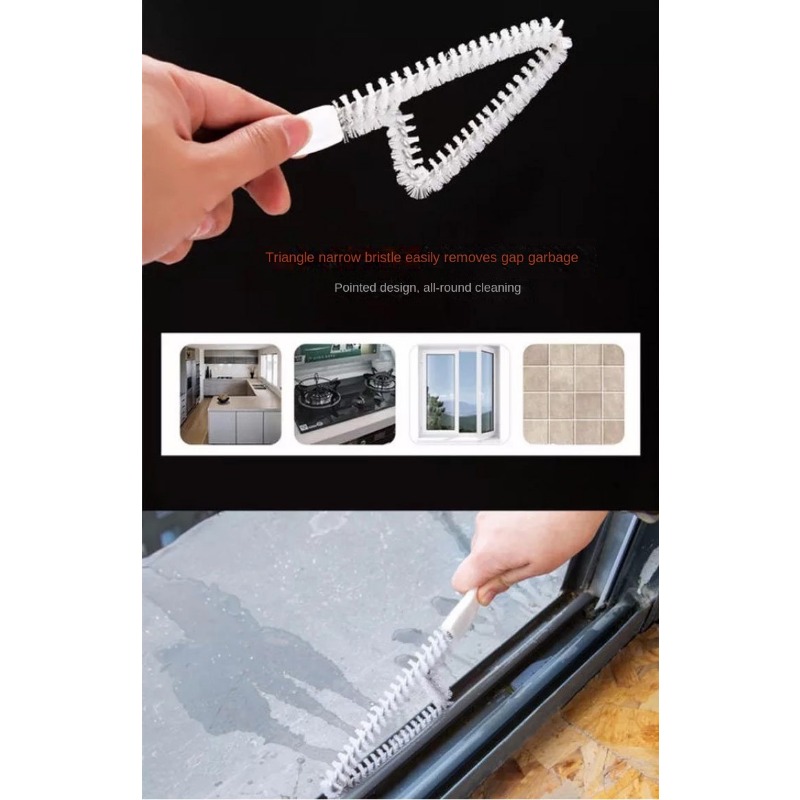 5pcs Black Slim Cleaning Brush, Suitable For Cleaning Gaps In Kitchen And  Bathroom