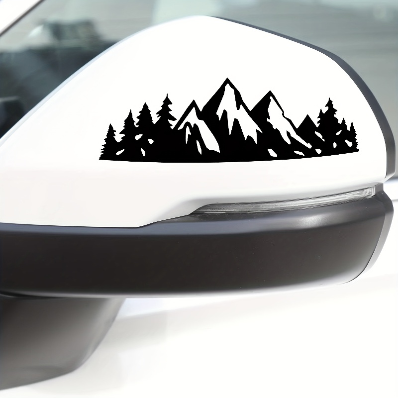 Car Sticker Snow Mountain Tree Sticker Waterproof Vinyl - Temu