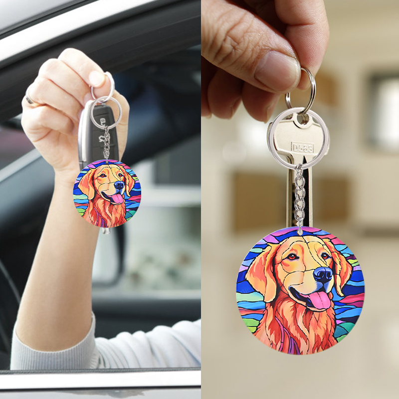 1pc Glossy Key Chain Metal D Ring Keychain Hanging Buckle Car Key Holder  Openable Bag Belt Strap Buckle Dog Chain D Shape Horseshoe Keyring