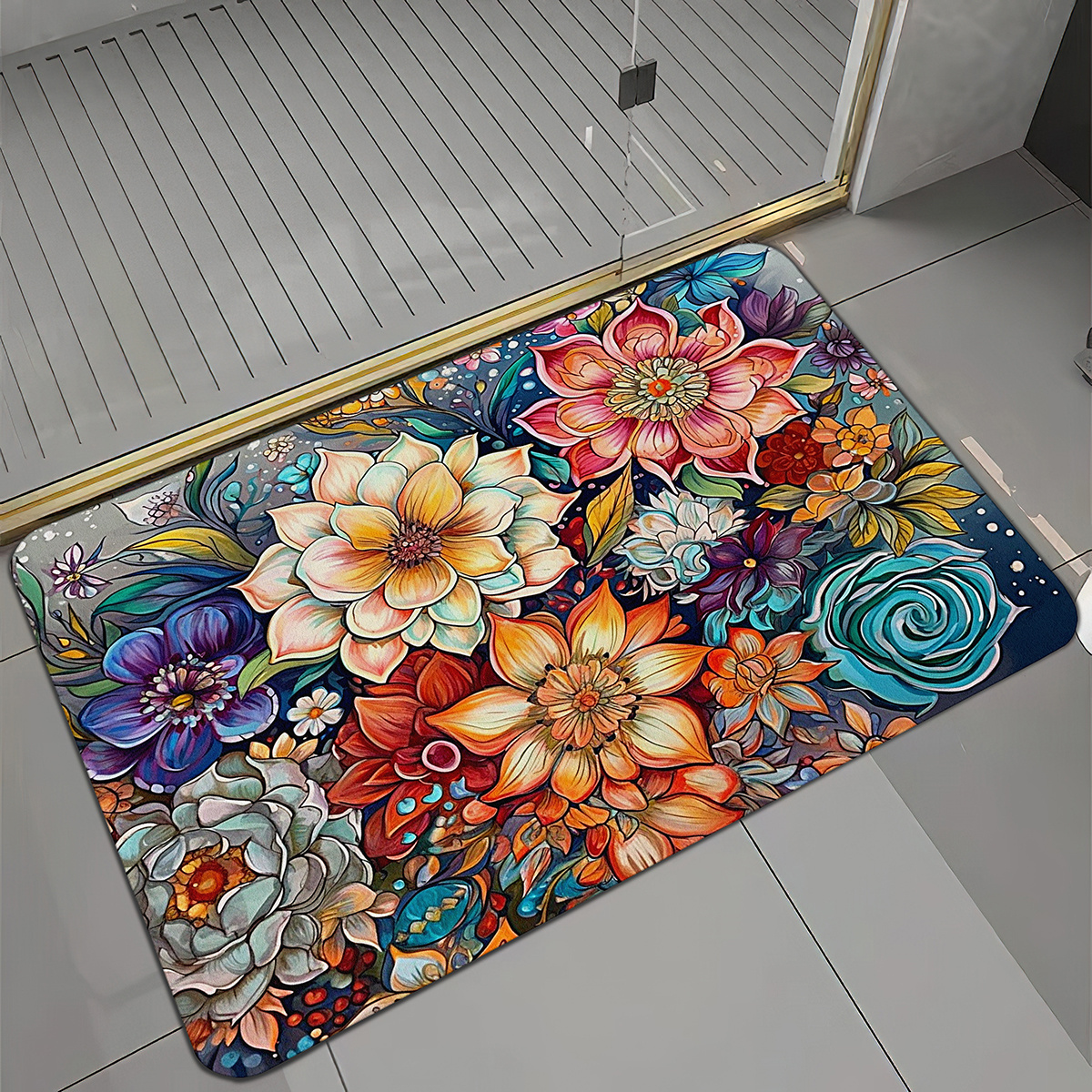 Printed Pattern Kitchen Anti Skid Floor Mat
